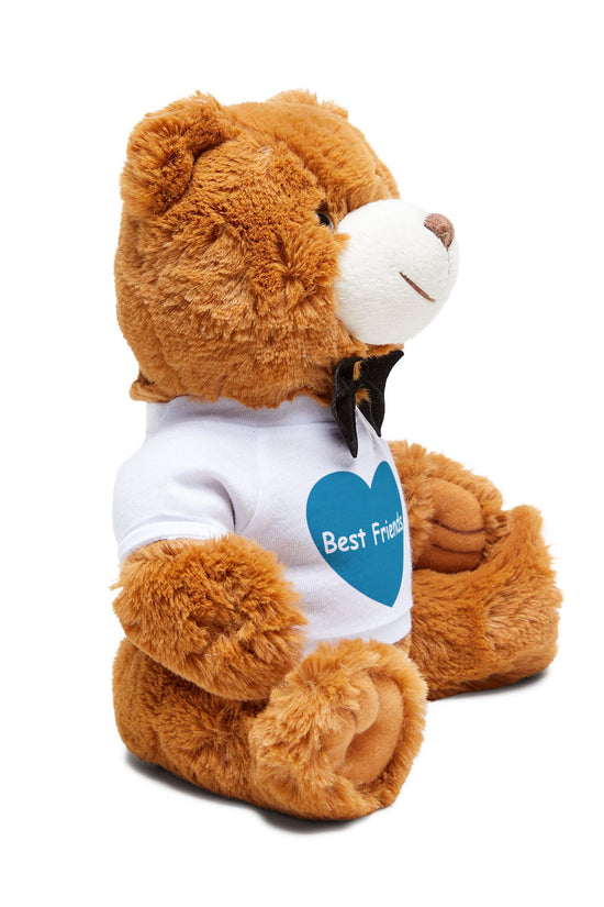 Best Friends Teddy Bear Plush with Heart T‑Shirt by Grace Canvas Shop