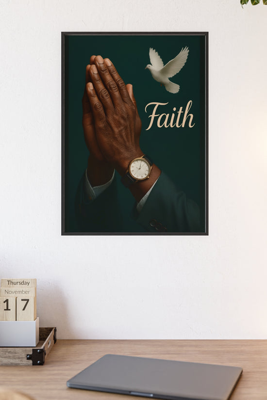 Man's Faith Prayer Framed Poster