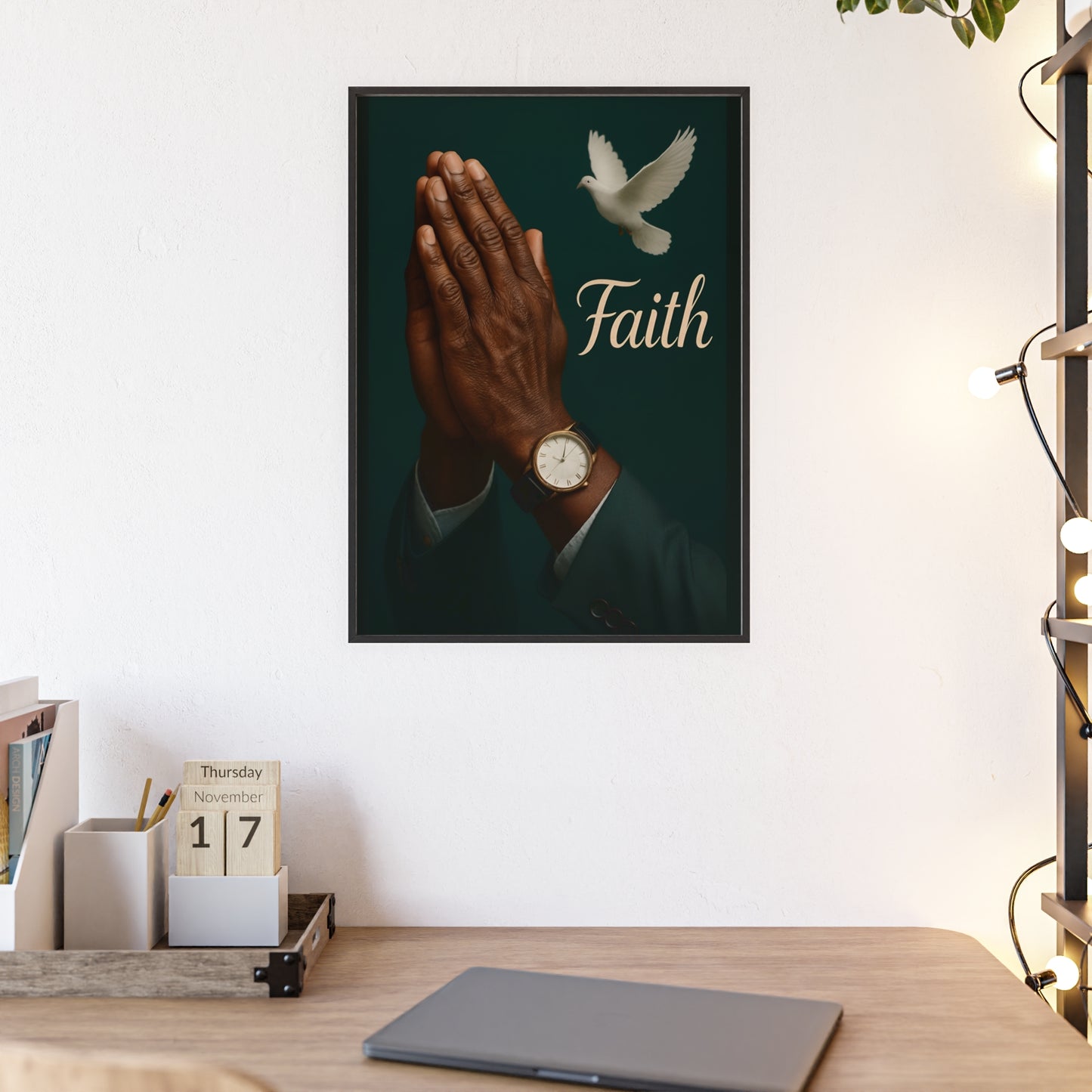 Man's Faith Prayer Framed Poster