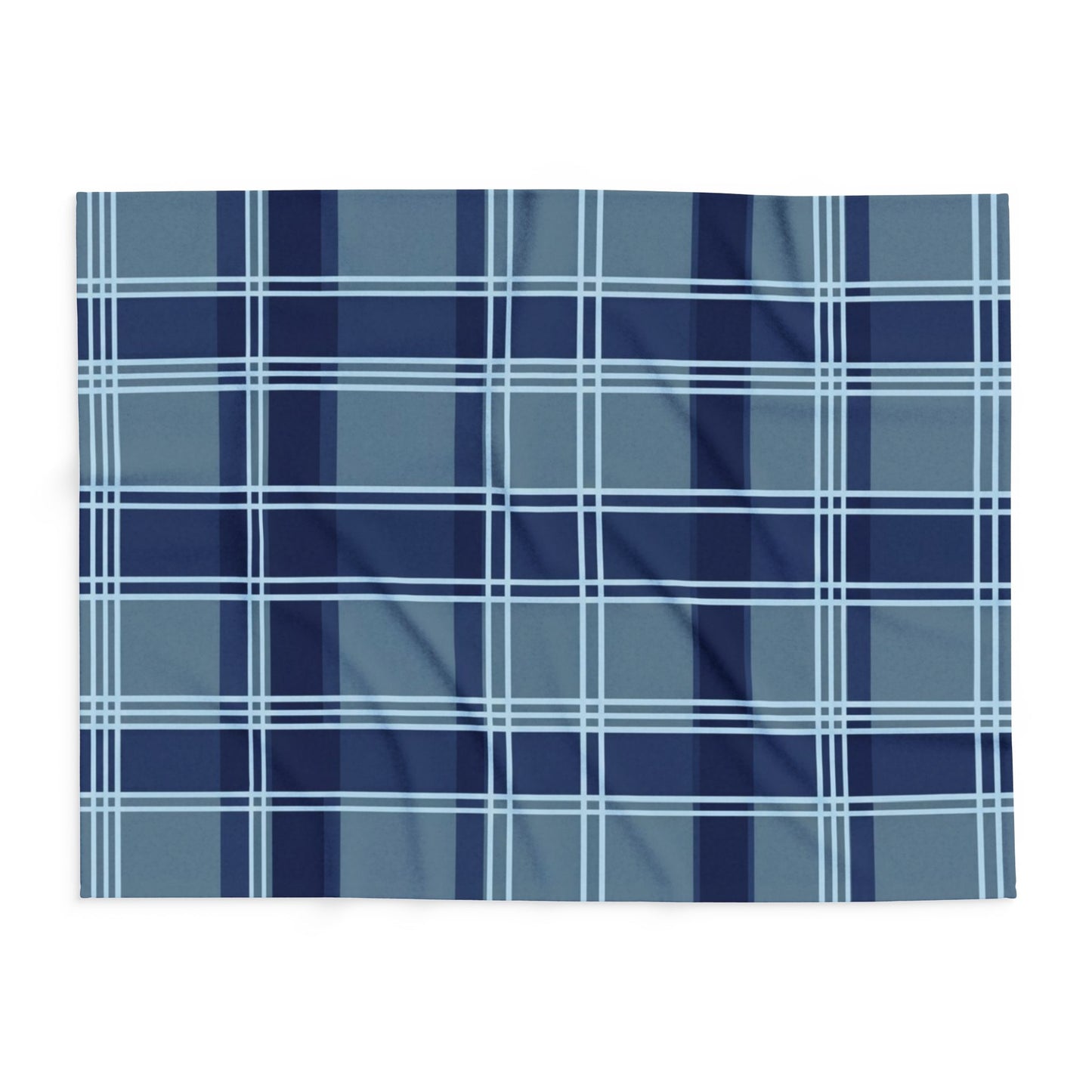 Blue Plaid Arctic Fleece Blanket