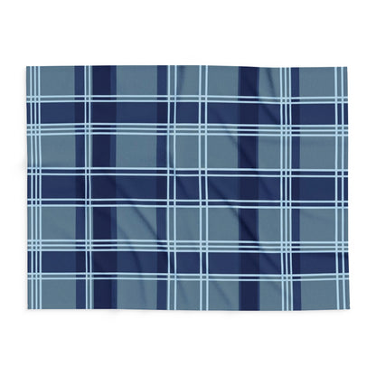 Blue Plaid Arctic Fleece Blanket