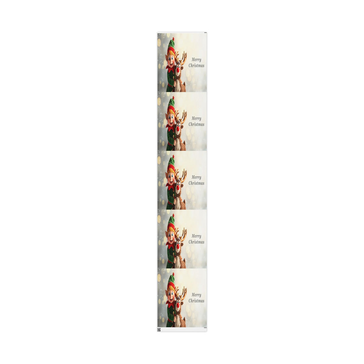 Christmas Elf & Reindeer Wrapping Paper — 'Merry Christmas' Gift Wrap