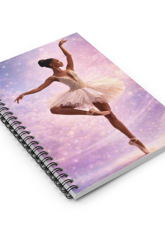 Ballerina Ballet Spiral Notebook — Ruled Dance Journal for Dancers & Students by Grace Canvas Shop