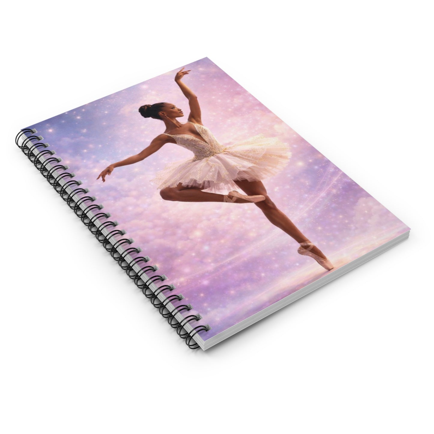 Ballerina Ballet Spiral Notebook — Ruled Dance Journal for Dancers & Students