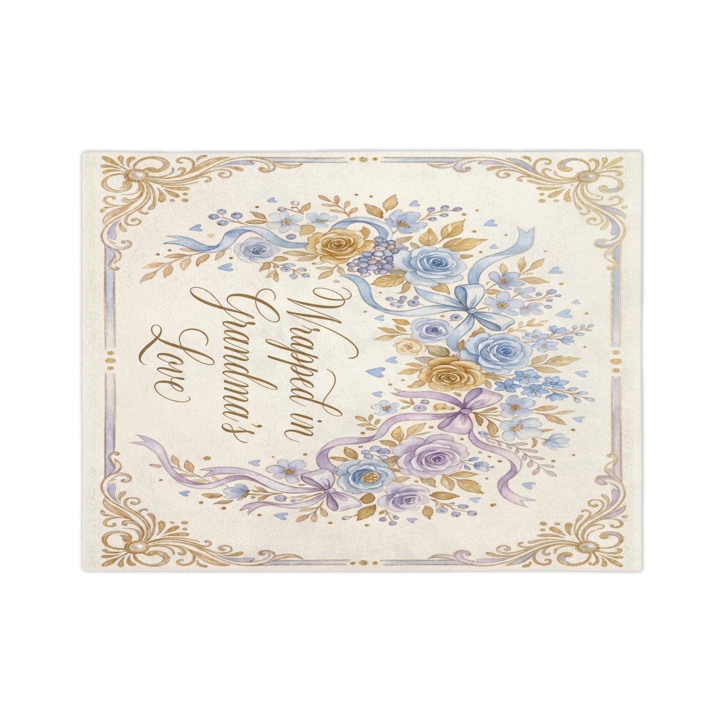 Floral Keepsake Throw for Grandmother
