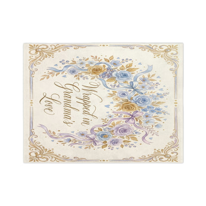 Floral Keepsake Throw for Grandmother