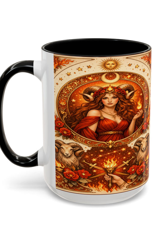 Celestial Aries Coffee Mug (11/15oz) by Grace Canvas Shop