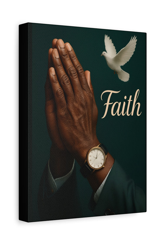 Man's Faith Inspirational Prayer Canvas Wall Art by Grace Canvas Shop