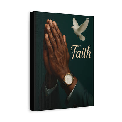 Man's Faith Inspirational Prayer Canvas Wall Art by Grace Canvas Shop