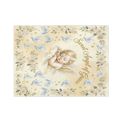 Sweet Angel of Grace Baby Blanket — Velveteen Microfiber Keepsake