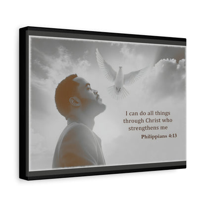 I Can Do All Things Through Christ Phillipians 4:13 Verse Wall Art by Grace Canvas