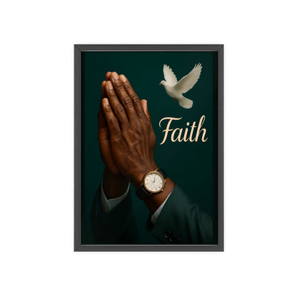 Man's Faith Prayer Framed Poster