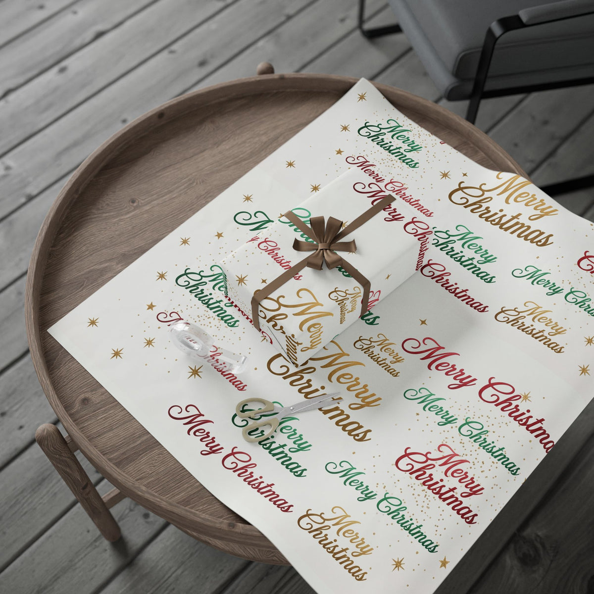 Colorful Merry Christmas Wrapping Paper
