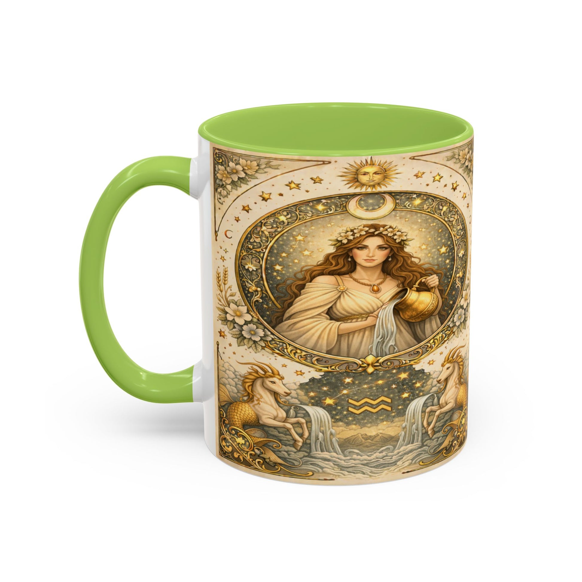 Celestial Aquarius Art Coffee Cup (11/15oz) by Grace Canvas Shop
