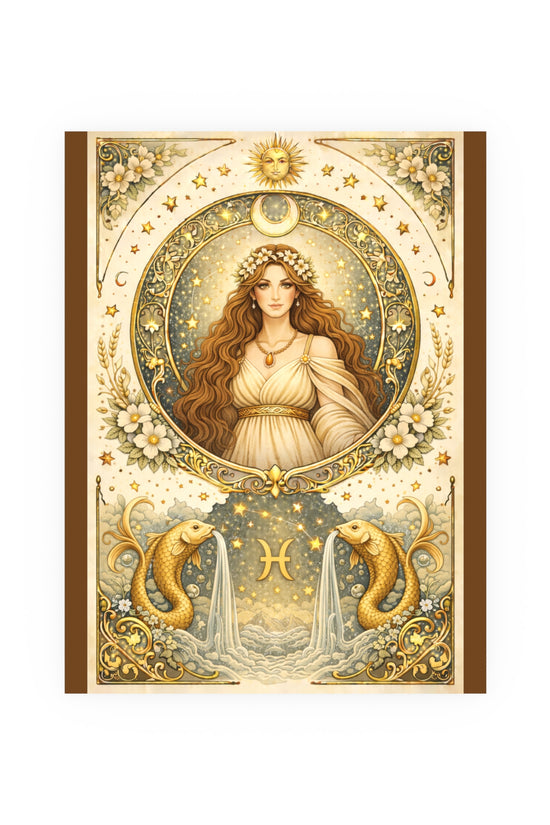 Celestial Pisces Zodiac Art Poster by Grace Canvas Shop