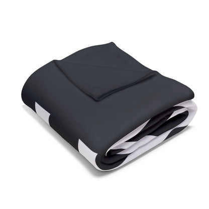 Arctic Fleece Blanket - Monochrome Geometric Diamond Pattern Cozy Throw