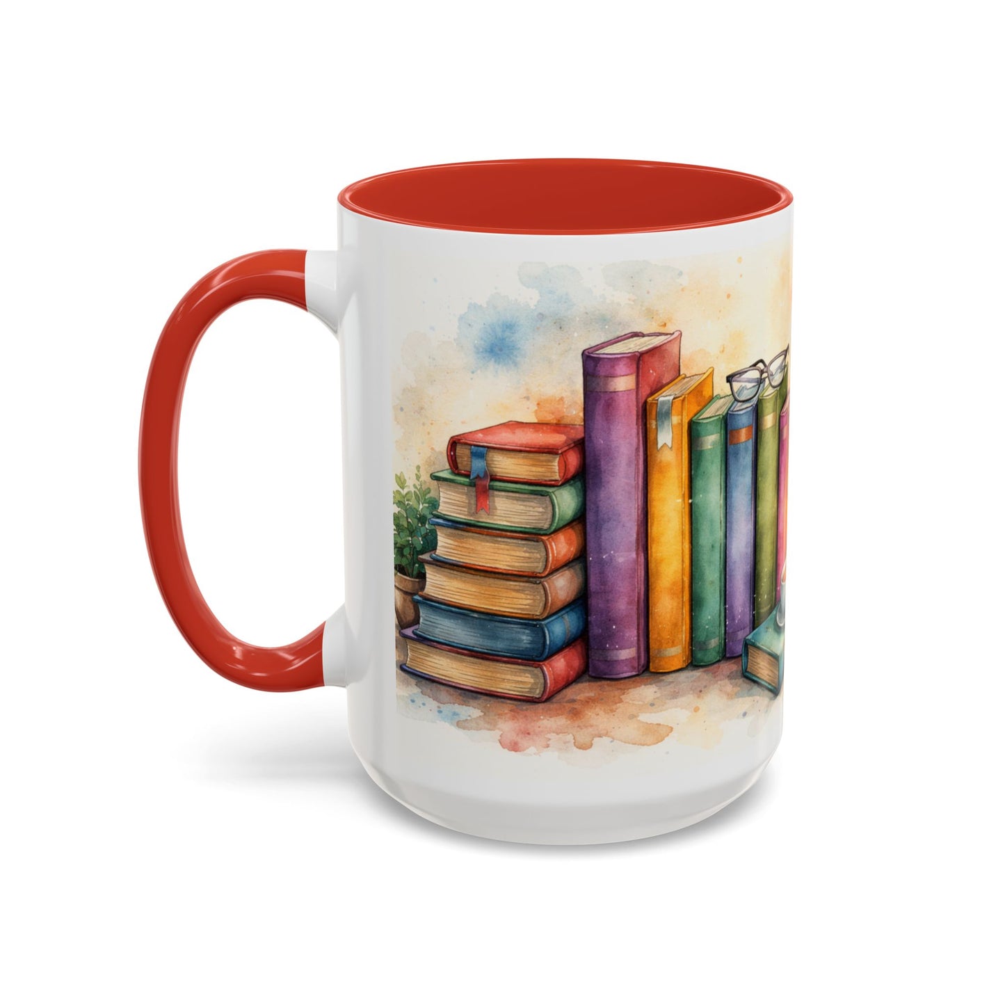 Watercolor Book Lovers Coffee Mug (11/15oz)