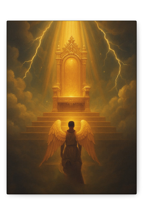 Angel Before the Throne Canvas Print by Grace Canvas Shop