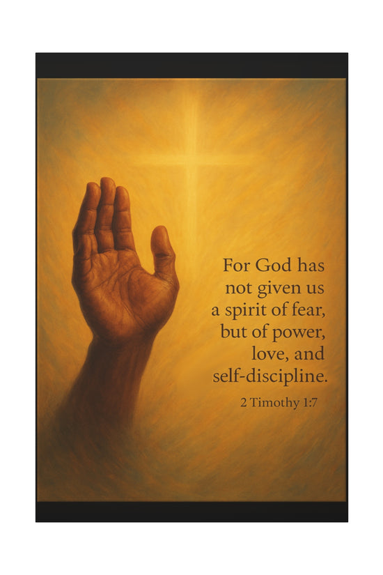 2 Timothy 1:7 Prayer Quote Religious Canvas Wall Art by Grace Canvas.shop