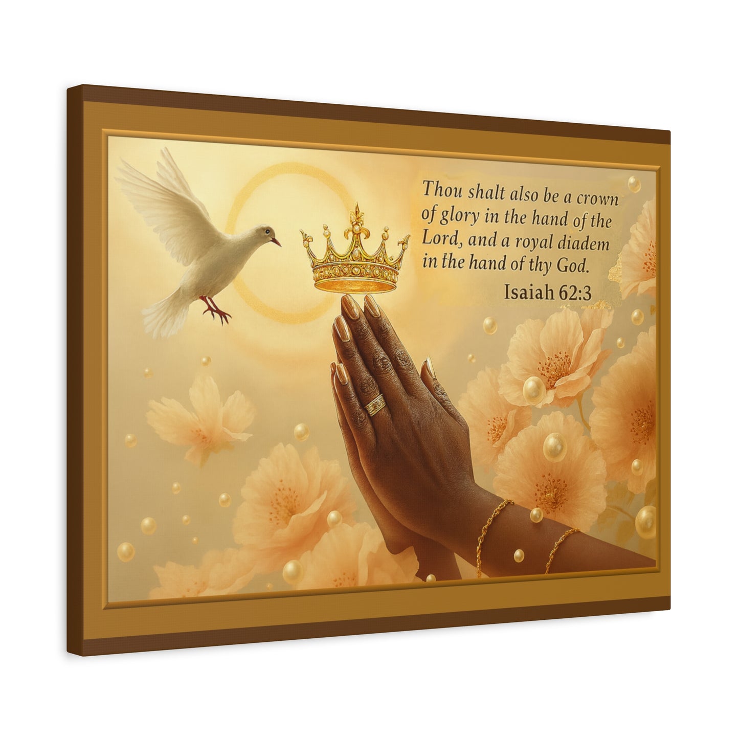 A Crown of Glory Isaiah 62:3 Inspiration Wall Art Print by Grace Canvas