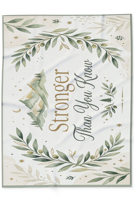 Inspirational 'Stronger Than You Know' Fleece Blanket
