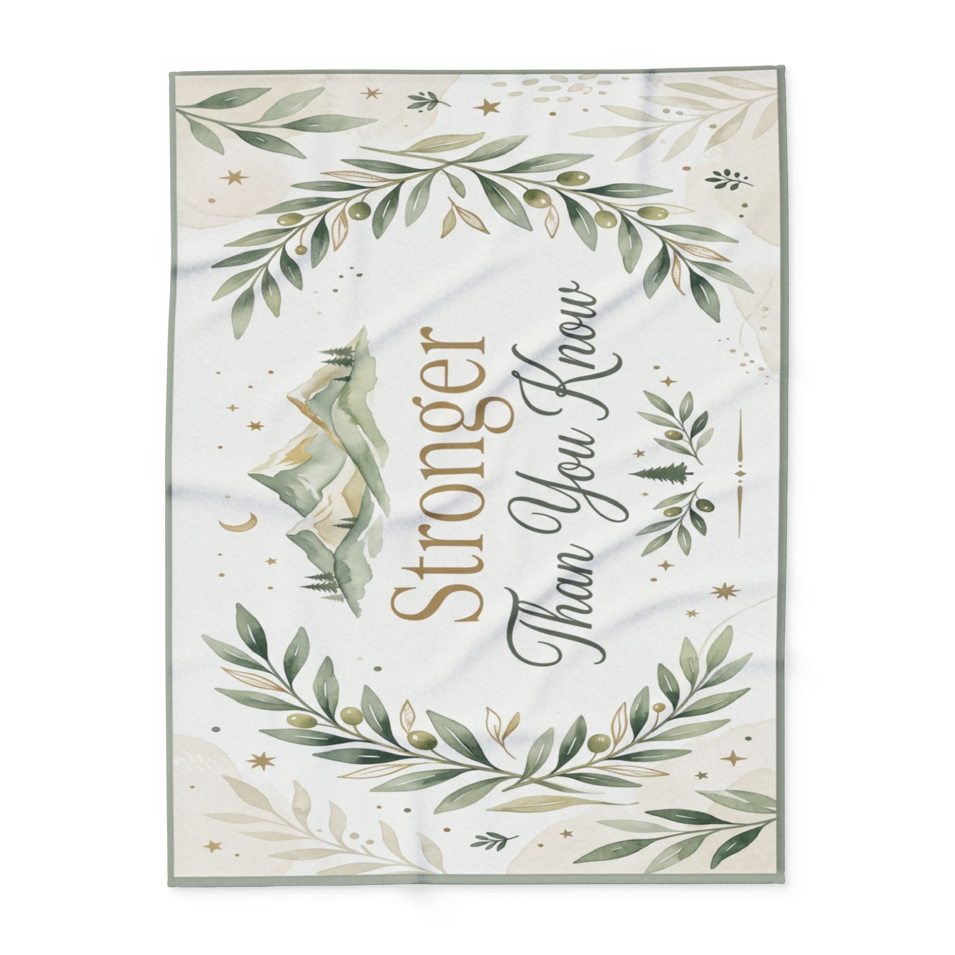 Inspirational 'Stronger Than You Know' Fleece Blanket