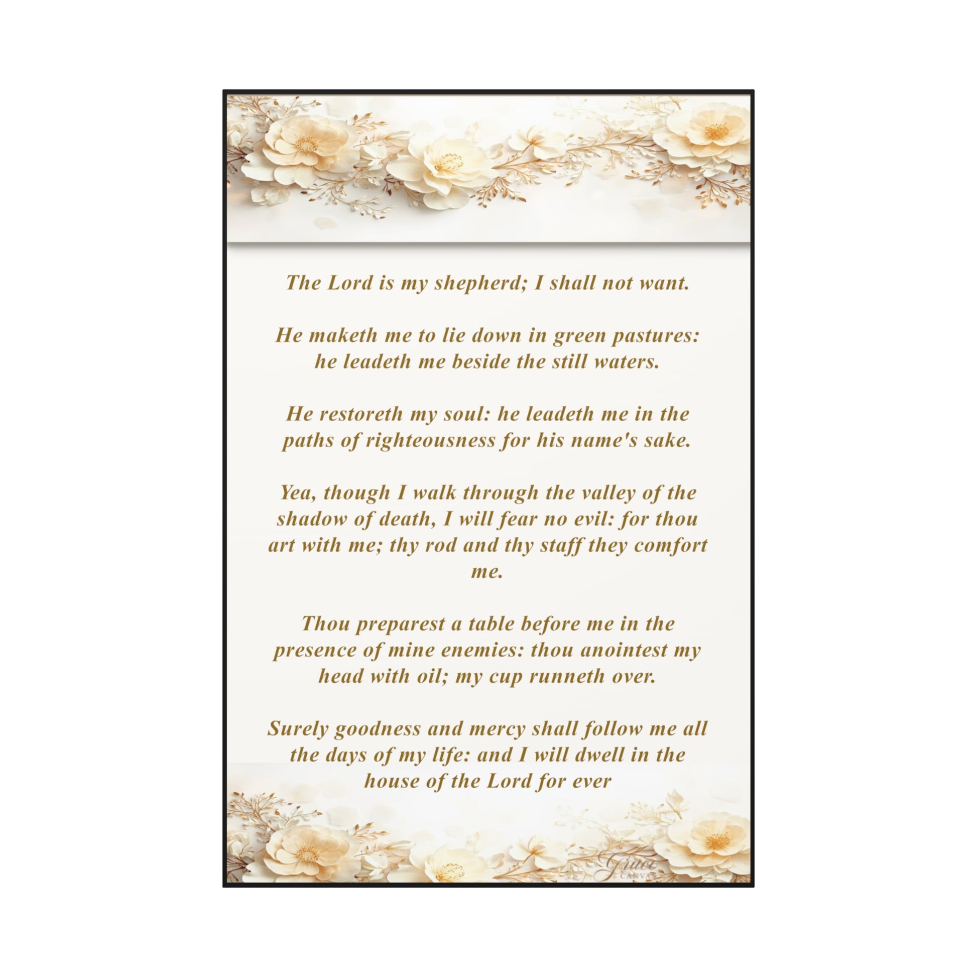 Psalm 23 Verse Home Decor by Grace Canvas