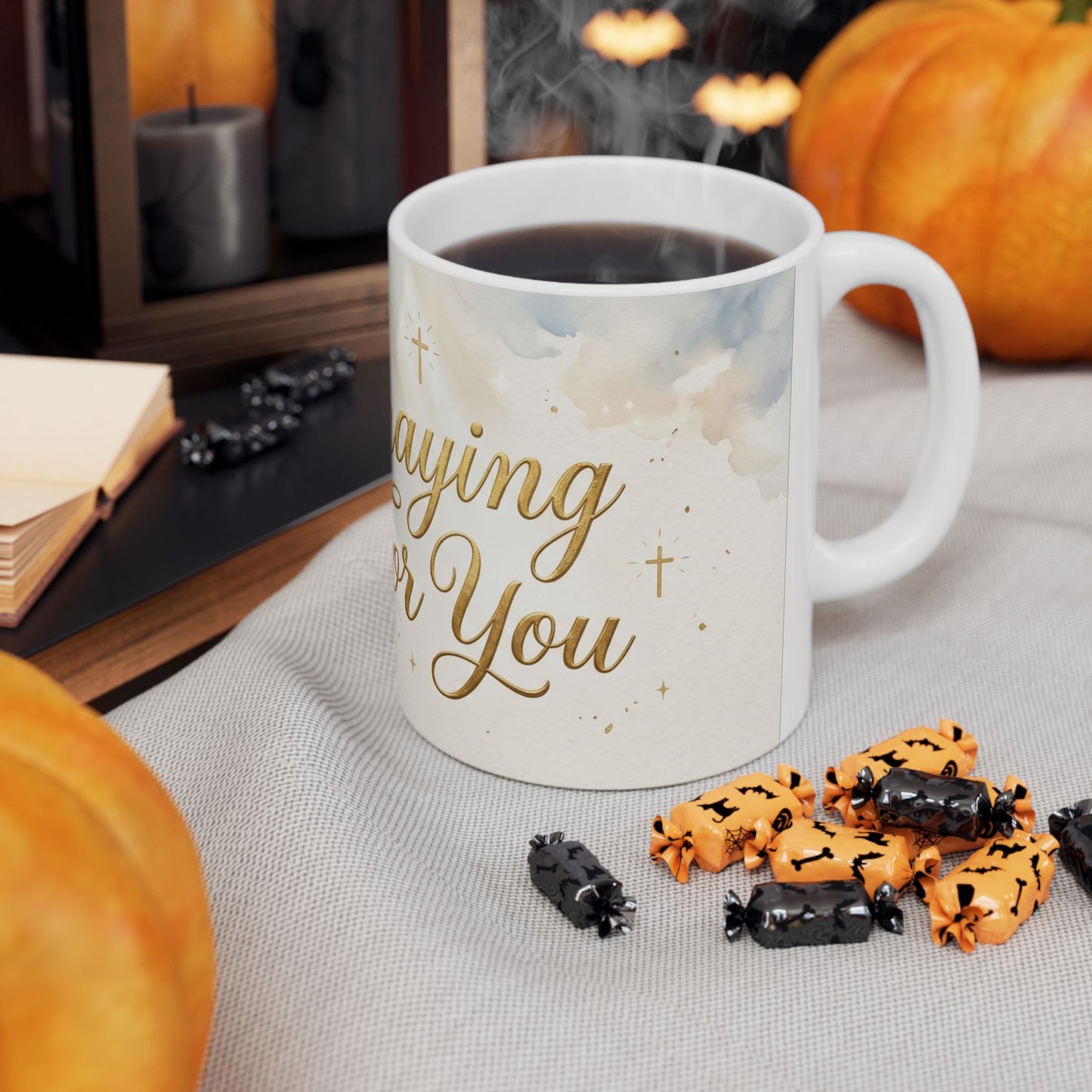Praying For You Ceramic Mug – Inspirational Religious Coffee Cup (11oz & 15oz)