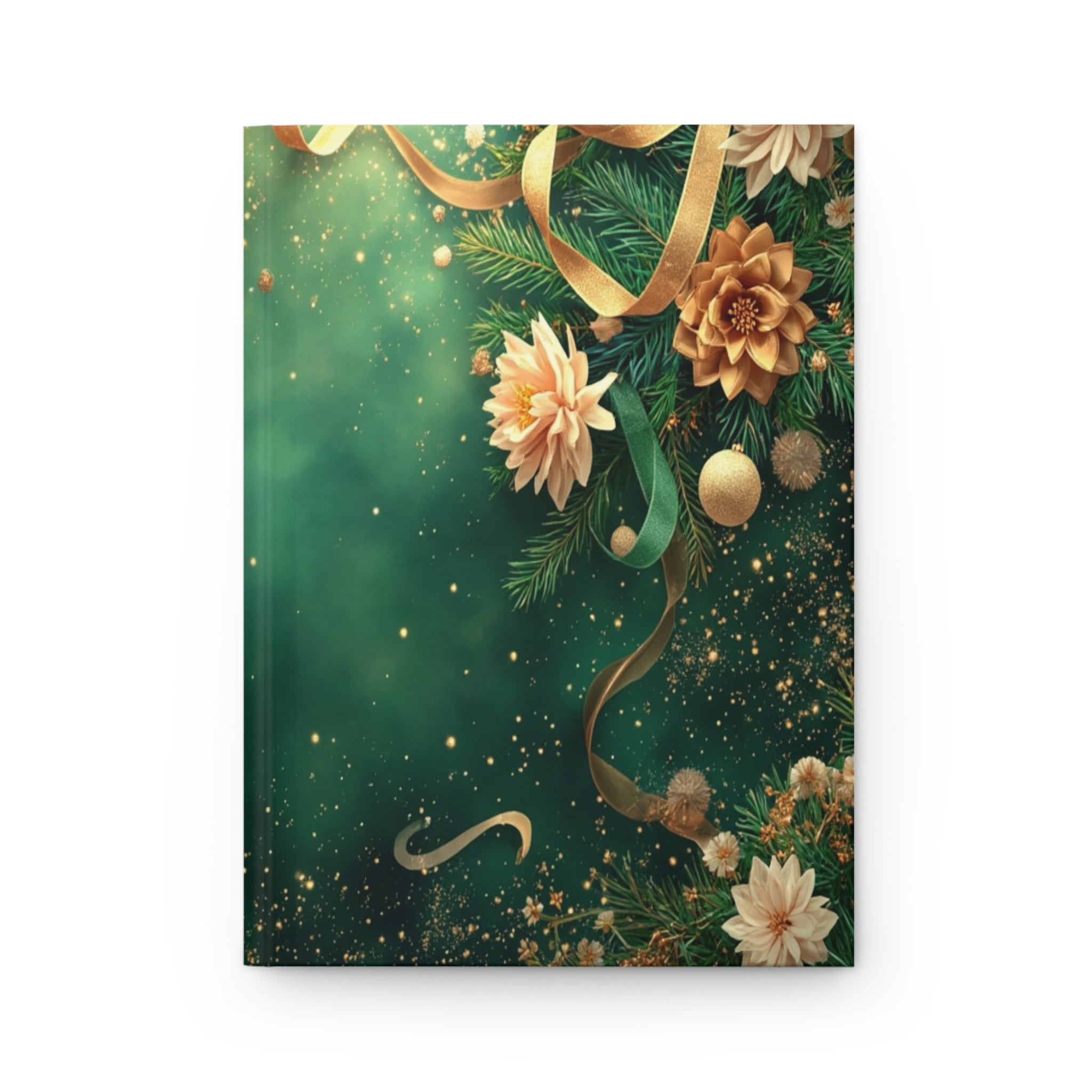 Green & Gold Christmas Hardcover Journal
