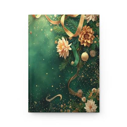 Green & Gold Christmas Hardcover Journal