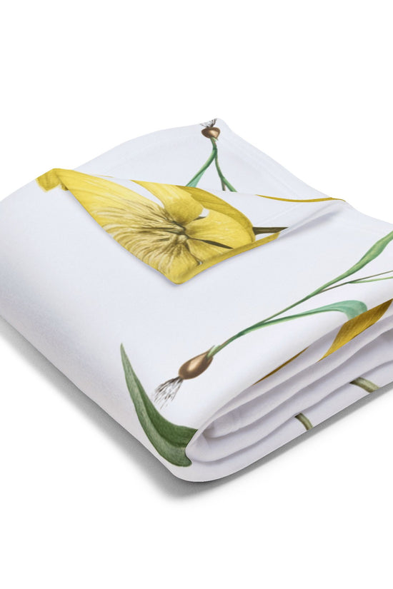 Yellow Watercolor Tulip Throw by Printify