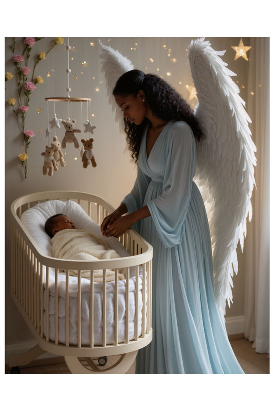 Nursery Angel Poster — Satin 300gsm Wall Art by Grace Canvas Shop