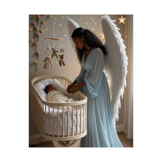Nursery Angel Poster — Satin 300gsm Wall Art