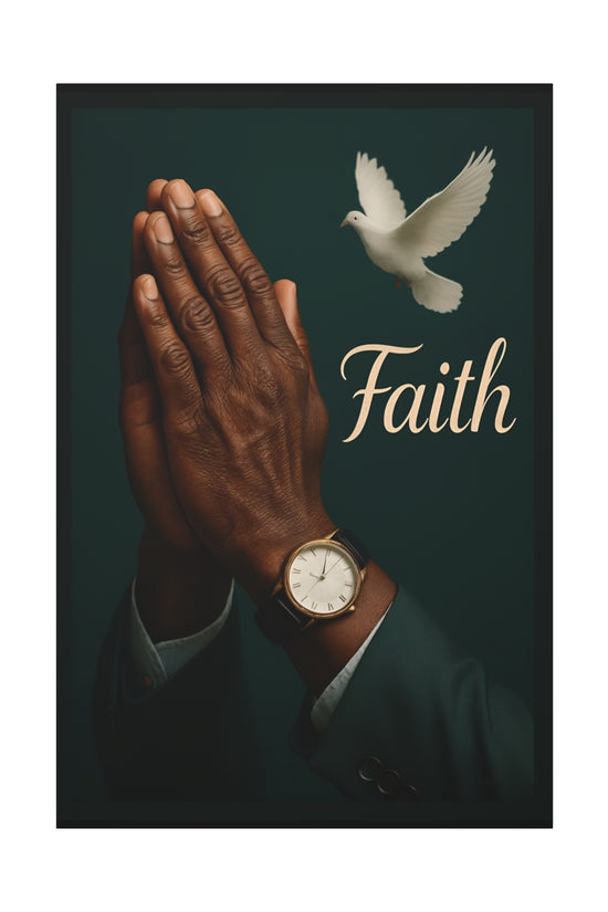 Man's Faith Inspirational Prayer Canvas Wall Art by Grace Canvas Shop