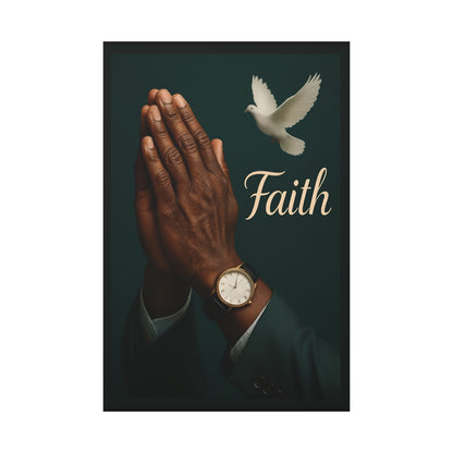 Man's Faith Inspirational Prayer Canvas Wall Art by Grace Canvas Shop