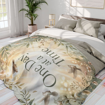One Day at a Time Fleece Blanket  for Comfort & Recovery