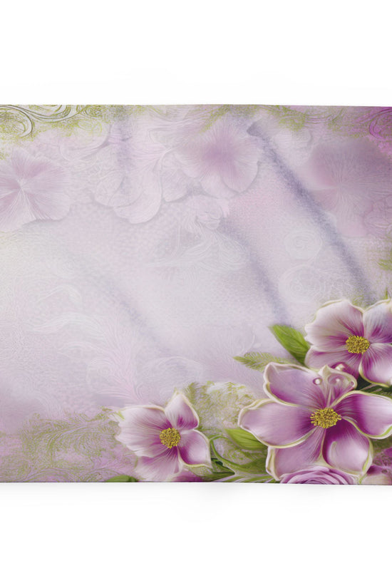 Floral Pink Vintage Fleece Blanket
