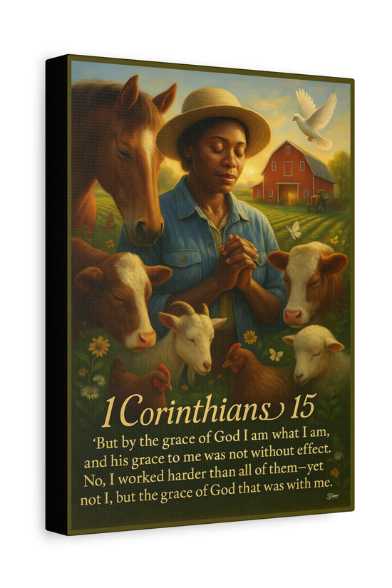 Farm & Faith 1 Corinthians 15 Inspirational Canvas Wall Art by Grace Canvas.shop