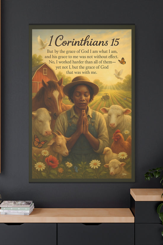 Farm Woman's Faith 1 Corinthians 15 Art Print by Grace Canvas.shop