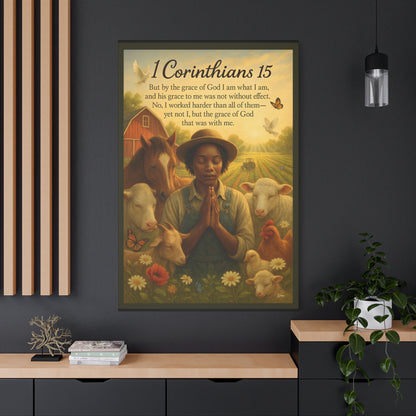 Farm Woman's Faith 1 Corinthians 15 Art Print by Grace Canvas.shop