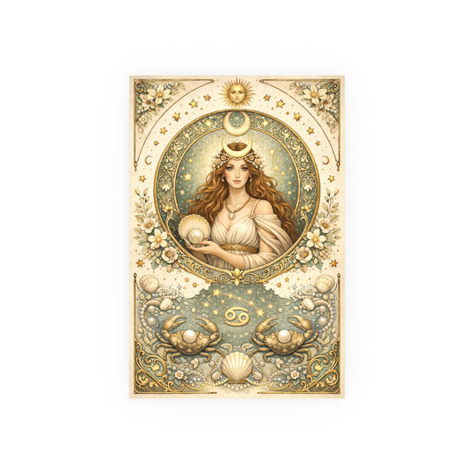 Cancer Zodiac Art Poster — Astrology Print by Grace Canvas Shop