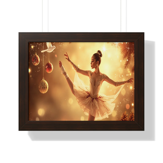 Ballet Dancer Framed Poster — Golden Ballet Wall Art
