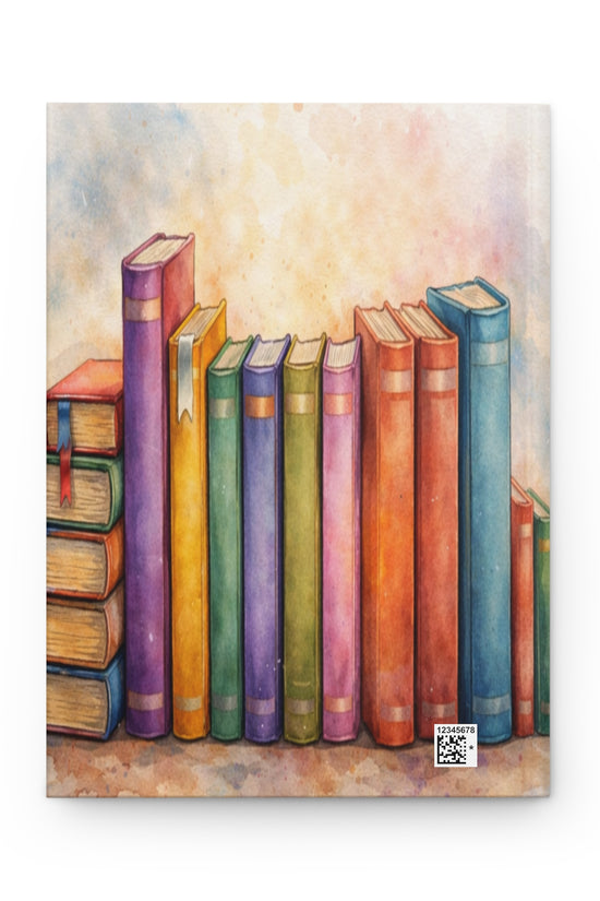Watercolor Book Lover Hardcover Journal by Grace Canvas Shop