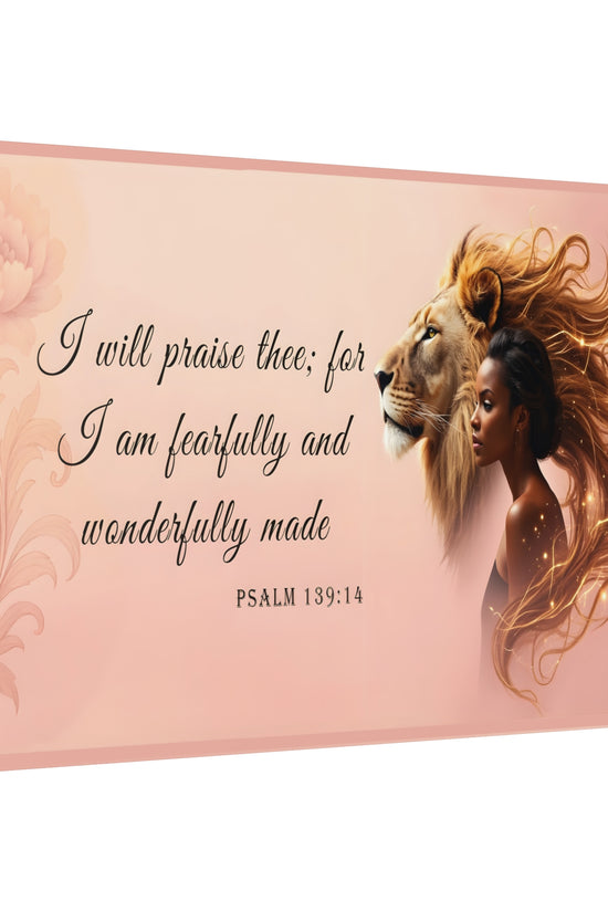 I am Fearfully and Wonderfully Made Psalm 139:14 Verse Wall Art by Grace Canvas