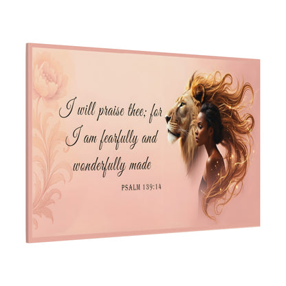 I am Fearfully and Wonderfully Made Psalm 139:14 Verse Wall Art by Grace Canvas