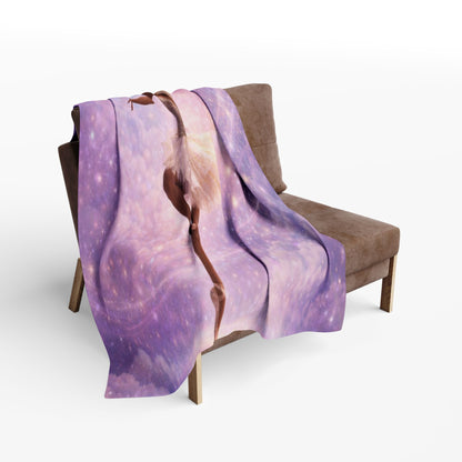 Ballet Dream Fleece Blanket — Ethereal Ballerina in Pink Galaxy