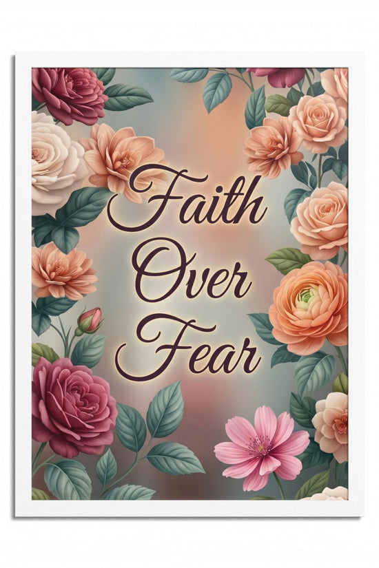 Faith Over Fear Framed Poster