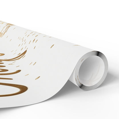 Merry Christmas Gold Script Wrapping Paper — Festive Gift Wrap for Holidays