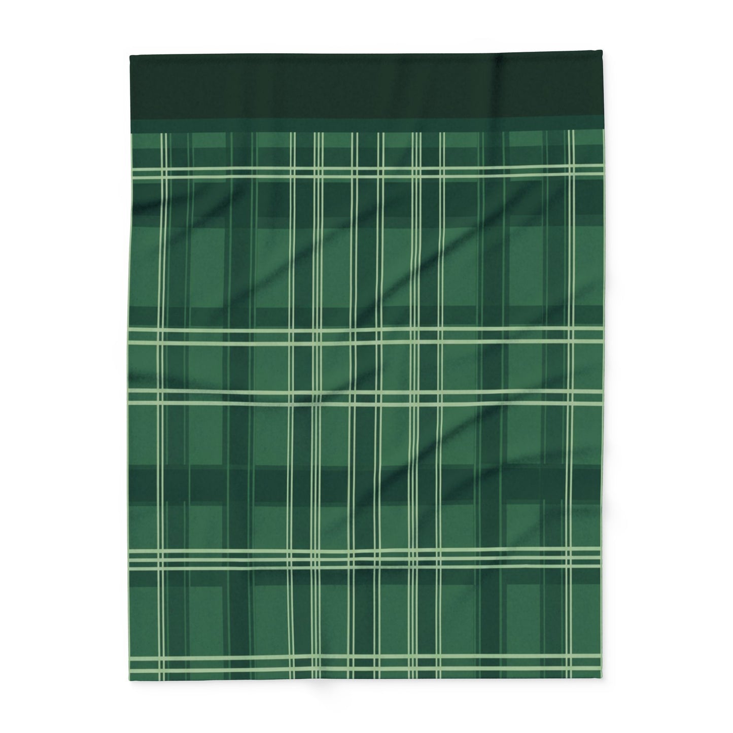 Green Plaid Fleece Blanket