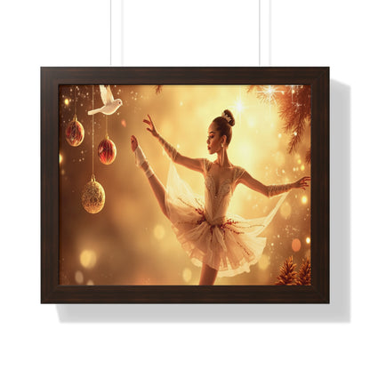 Ballet Dancer Framed Poster — Golden Ballet Wall Art
